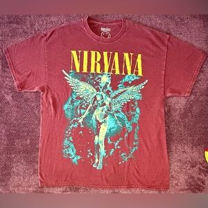 Nirvana vintage wash oversized graphic t shirt Size S/m(XL)
